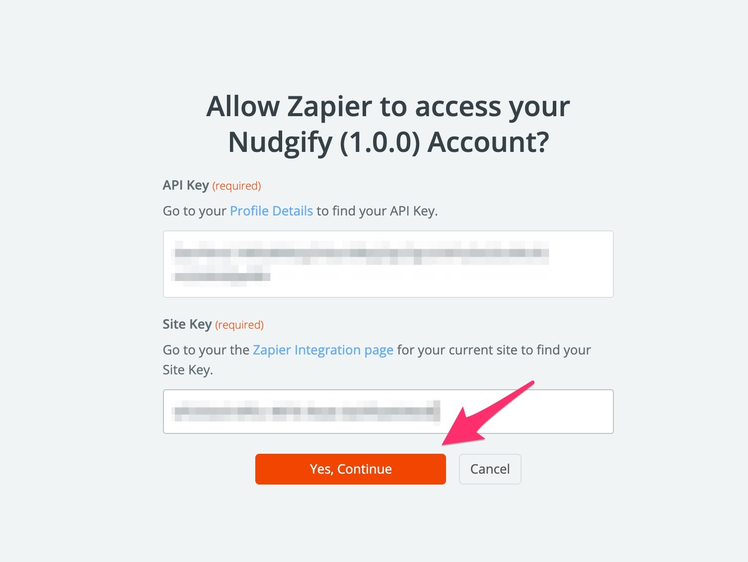 allow zapier integration access to create social proof