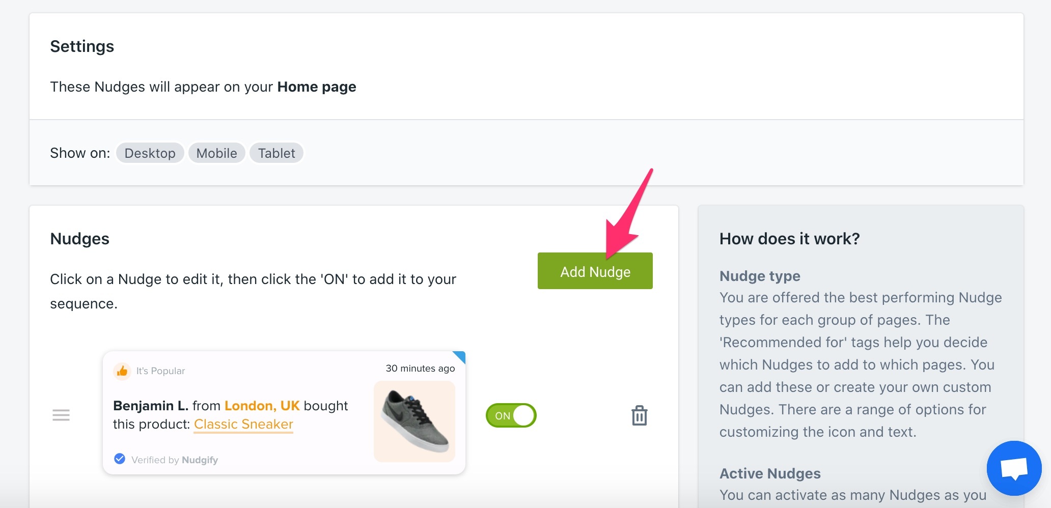 shopify social proof nudge