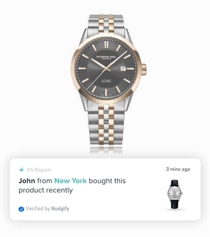 recent purchase social proof app