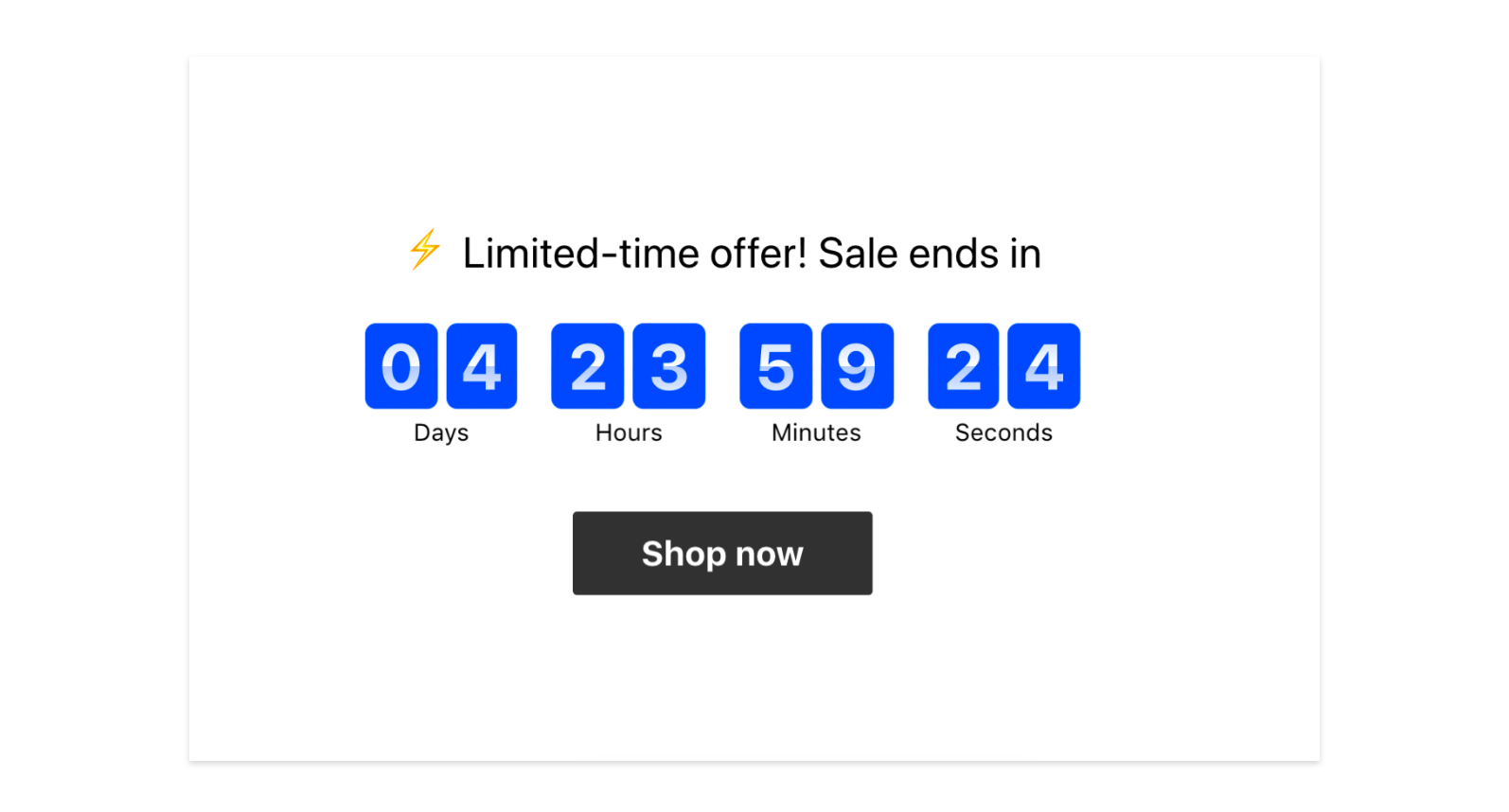ecommerce countdown timer